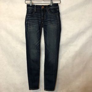 AEO Super Stretch Super Low Rise Jegging Sz 00